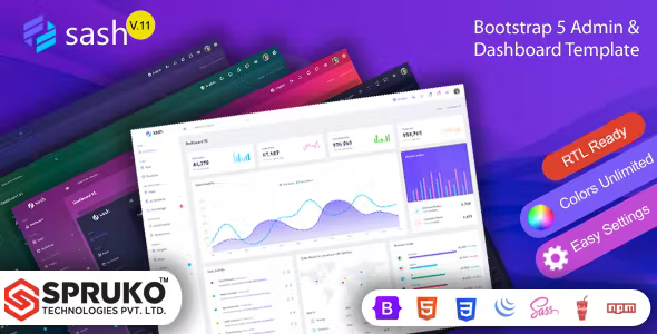 Sash – Bootstrap 5 Admin  Dashboard Template 13