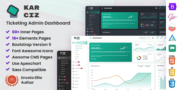 Karciz – Event Ticketing Bootstrap Admin Template