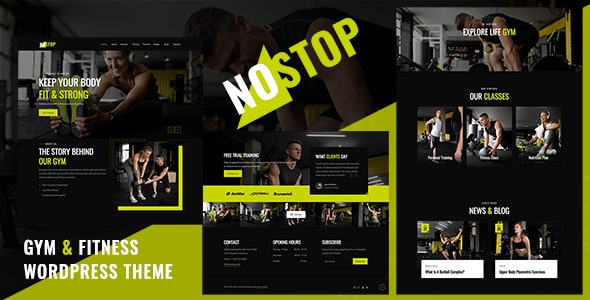 NoStop – Gym and Fitness WordPress