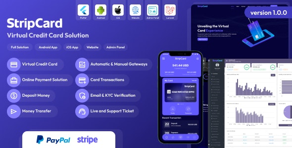 StripCard – Virtual Credit Card Full Solution 3.8.0