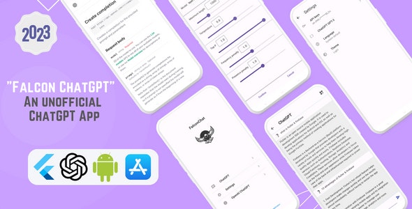 Falcon ChatGPT v1.0 | Flutter  OpenAI | Android  iOS