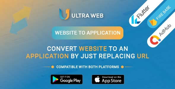 Ultra Web to App – Convert Website into App with Flutter ( Android  IOS )