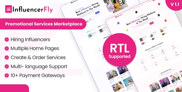 InfluencerFly – Promotional Services Marketplace