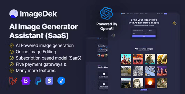 ImageDek – AI Image Generator Assistant (SaaS)