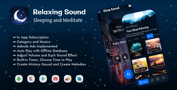 Sleep Sound 2024 : Music  Relaxing Sound with In App Purchase and Admob Ads