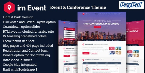 imEvent – Conference Meetup Festival Halloween Event WordPress Theme