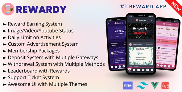 Rewardy – Status App with Reward Points + PWA + Backend