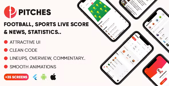 Pitches: Sport Application UI KIT ( LiveScore, LiveMatches, News, Videos… )