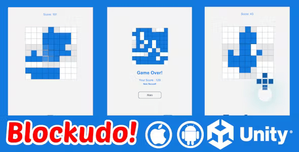 Blockudo | Tile and Block Puzzle | Unity Project For Android And iOS And WebGL