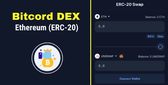 Bitcord DEX | Cryptocurrency Ethereum ERC-20 Exchange / Swap