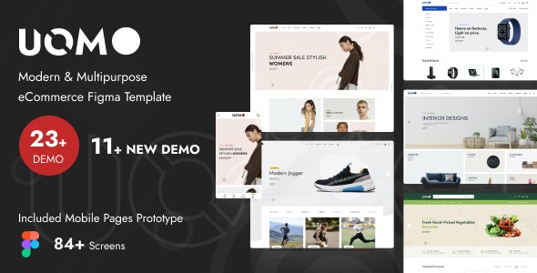 Uomo – Modern & Multipurpose eCommerce Figma Template