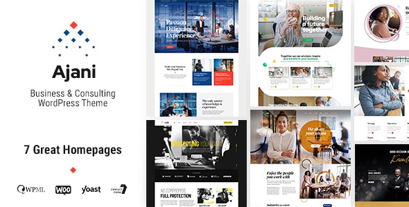 Ajani – Business  Consulting WordPress theme