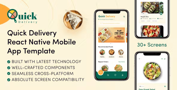 Quick Delivery – Food Delivery React Native Template