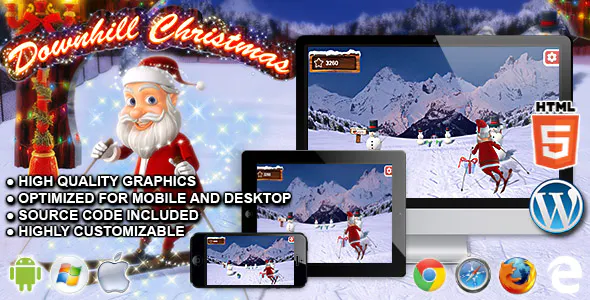 Downhill Christmas – HTML5 Running Game