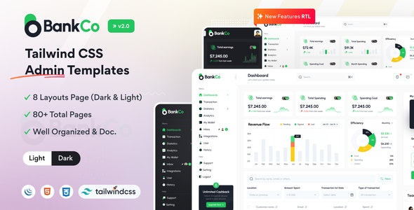 Bankco – Tailwind CSS Admin Templates