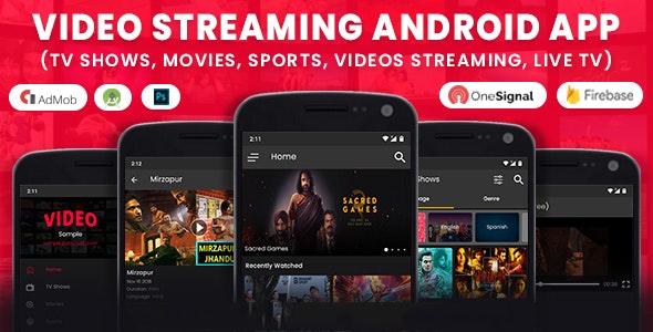 Video Streaming Android App (TV Shows, Movies, Sports, Videos Streaming, Live TV) 1.5