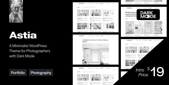 Astia – Minimal Portfolio WordPress Theme for Photographers