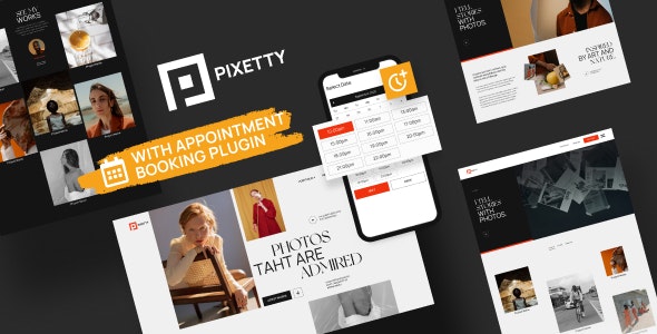 Photographer Booking Theme – Pixetty 1.1.0