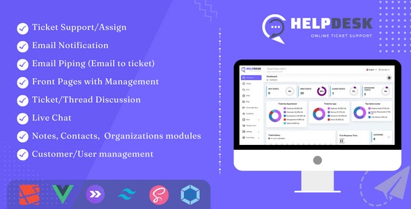 HelpDesk – Online Ticketing System with Website – ticket support and management