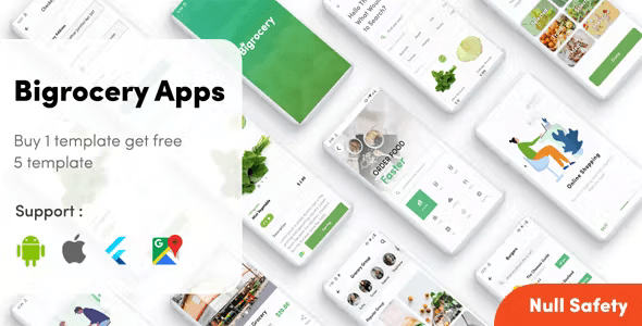 Flutter Grocery – Bigrocery in Flutter grocery app flutter template app