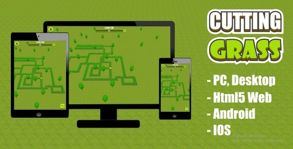 Cutting Grass 3D – HTML5 Game (Construct 3)