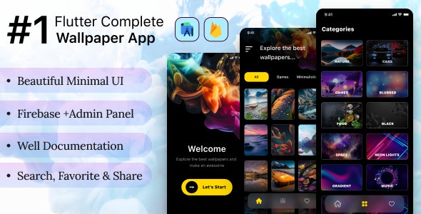 WallPaper App/Website/Admin Panel Using Fluter, Backend Firebase