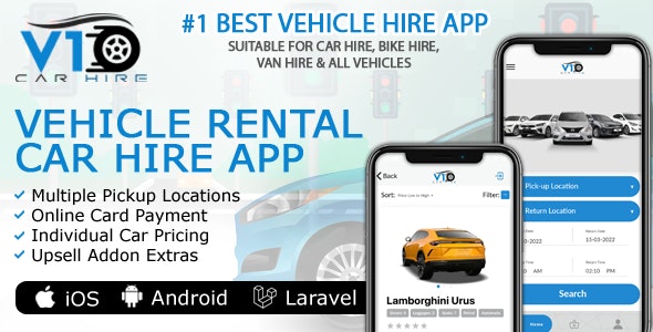 #1 Best Car Hire Van Rental Bike Electric Scooter Caravan Motorhome Truck Hiring Renting Booking App