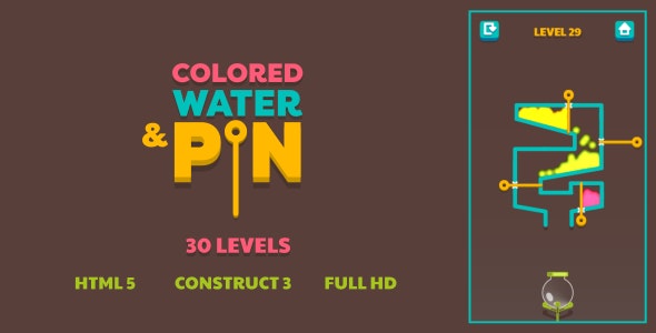 Colored Water & Pin – HTML5 Game (Construct3)