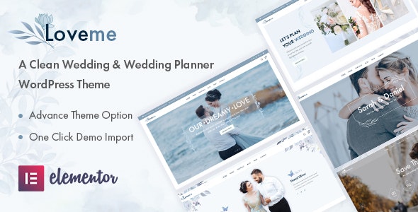 Loveme – Wedding  Wedding Planner WordPress Theme 1.0.7