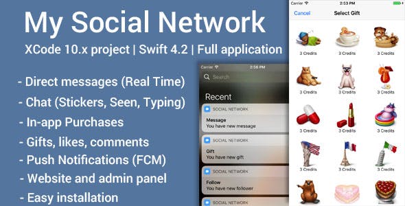 My Social Network (iOS App and Website) – Swift 4