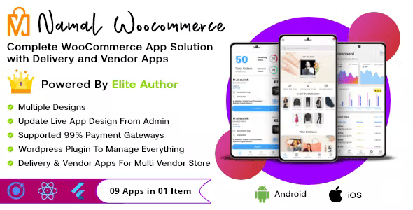 Namal WooCommerce – Complete WooCommerce Application Solution with Delivery and Vendor Applications