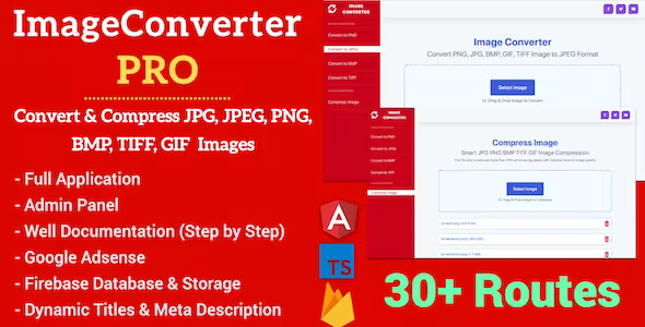 Image Converter Pro Full Production Ready Application With Admin Panel (Angular 11 & Firebase)