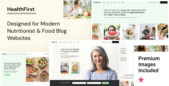 HealthFirst – Nutrition and Recipes Theme