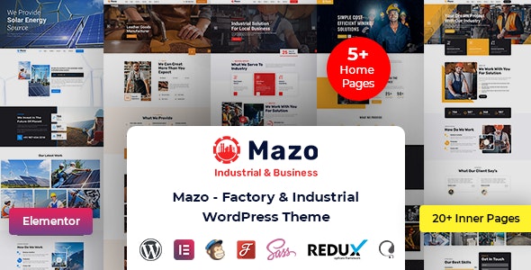 Mazo – Multipurpose Industry Factory WordPress Theme