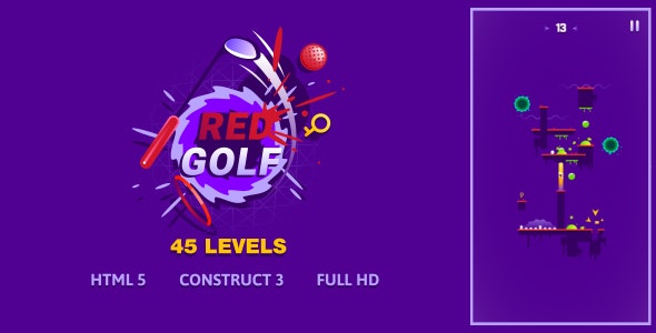 Red Golf – HTML5 Game (Construct3)