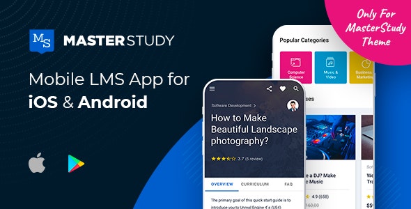 MasterStudy LMS Mobile App – Flutter v.3 iOS  Android