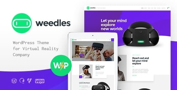 Weedles | Virtual Reality Landing Page & Store WordPress Theme