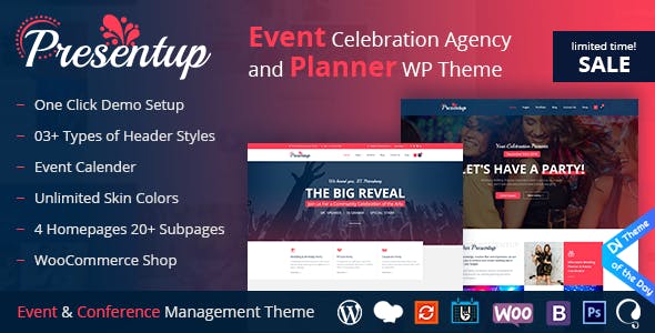 Presentup – Event Planner  Celebrations Management WordPress Theme