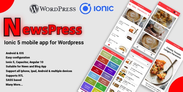 NewsPress – Ionic 5 mobile app for WordPress