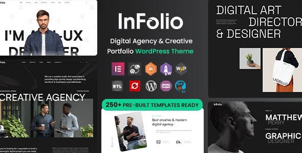 Infolio – Digital Agency & Creative Portfolio WordPress Elementor Theme