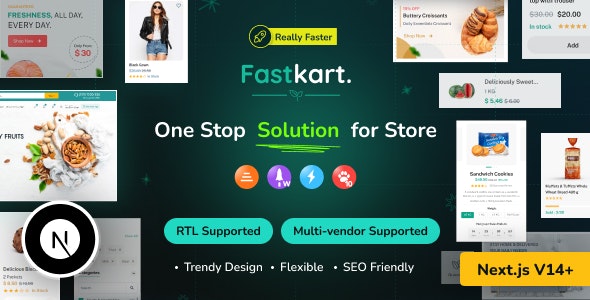 Fastkart – Multivendor Ecommerce with React Next JS  Laravel REST API