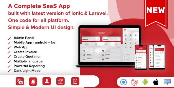 Easy Invoice – A Complete Saas Package for Accounting – Android, ios  Web (ionic  Laravel)