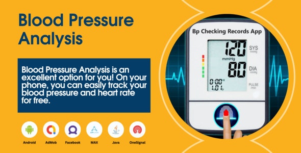 Blood Pressure Analysis – Admob Ads | Facebook Ads| AppLovim Ad  (Android Latest Version Supported)