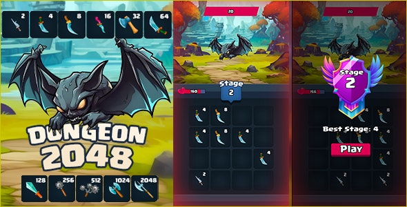 Dungeon 2048 – Merge HTML5 Game Construct 3