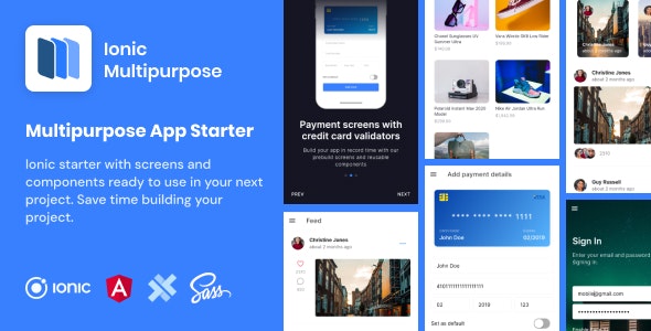 Ionic Multipurpose | Ionic 6 | Angular | UI Theme | Template App | Starter App  Components