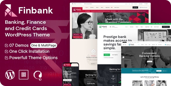 Finbank – Banking and Finance WordPress Theme