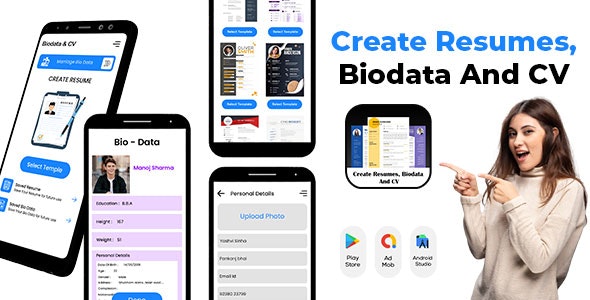 Create Resumes – Biodata and CV Maker for Job – Resume Builder App – CV Engineer – Resume Creator