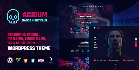 Acidum – Night Club and DJ WordPress  theme 1.4.5