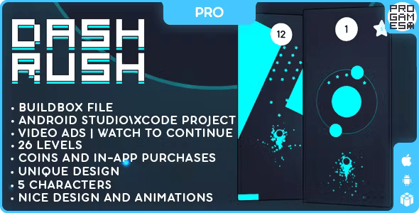 Dash Rush (PRO) – BUILDBOX CLASSIC – IOS – Android – Reward video