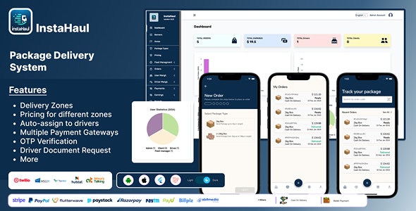 InstaHaul – Package Courier Delivery App with Admin Backend